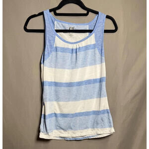 REI Blue White Striped Sleeveless Tank Top Lightweight TENCEL Blend Women’s XS